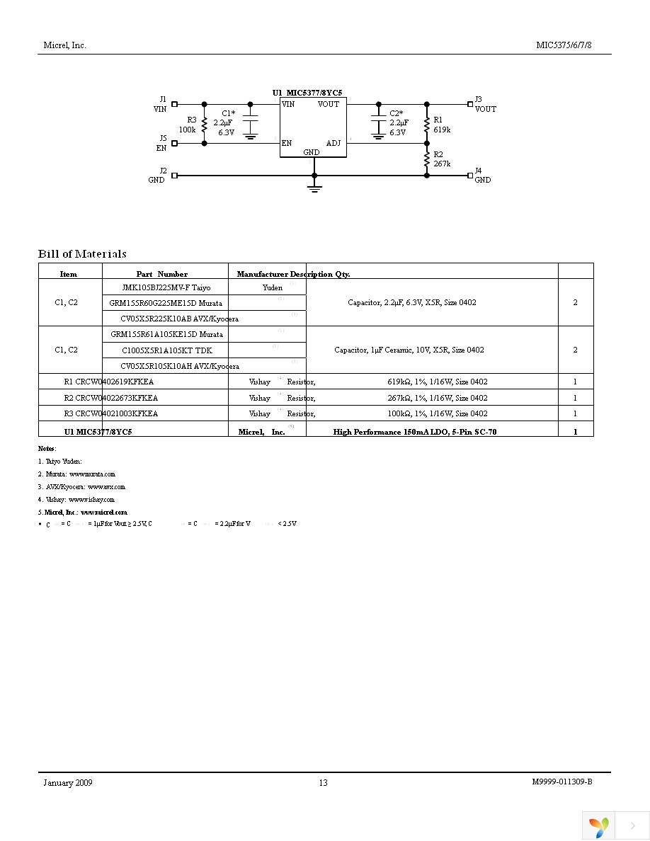 MIC5377YC5 TR Page 13